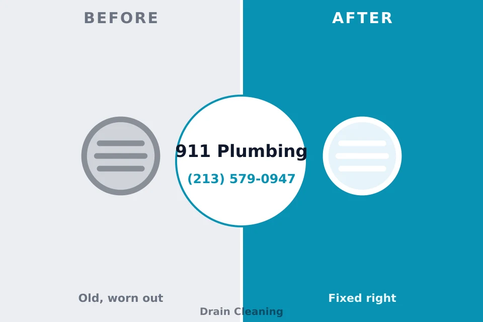 Before and after: plumbing repair Clarence Center, NY